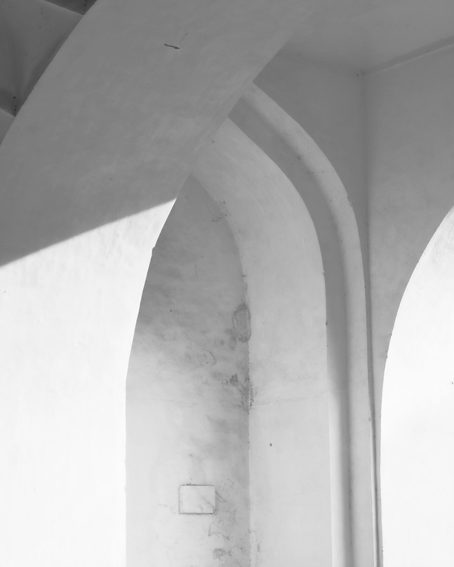 Clean white architectural curve